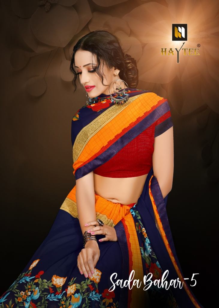 Haytee Present Sadabahar vol 5 sarees catalogue