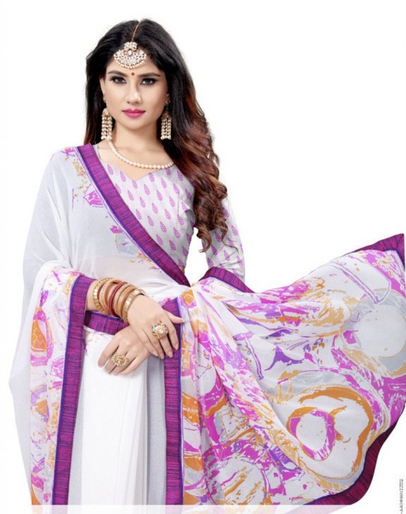 SANGAM  AAYUSHI PRINTED GEORGETTE SAREES