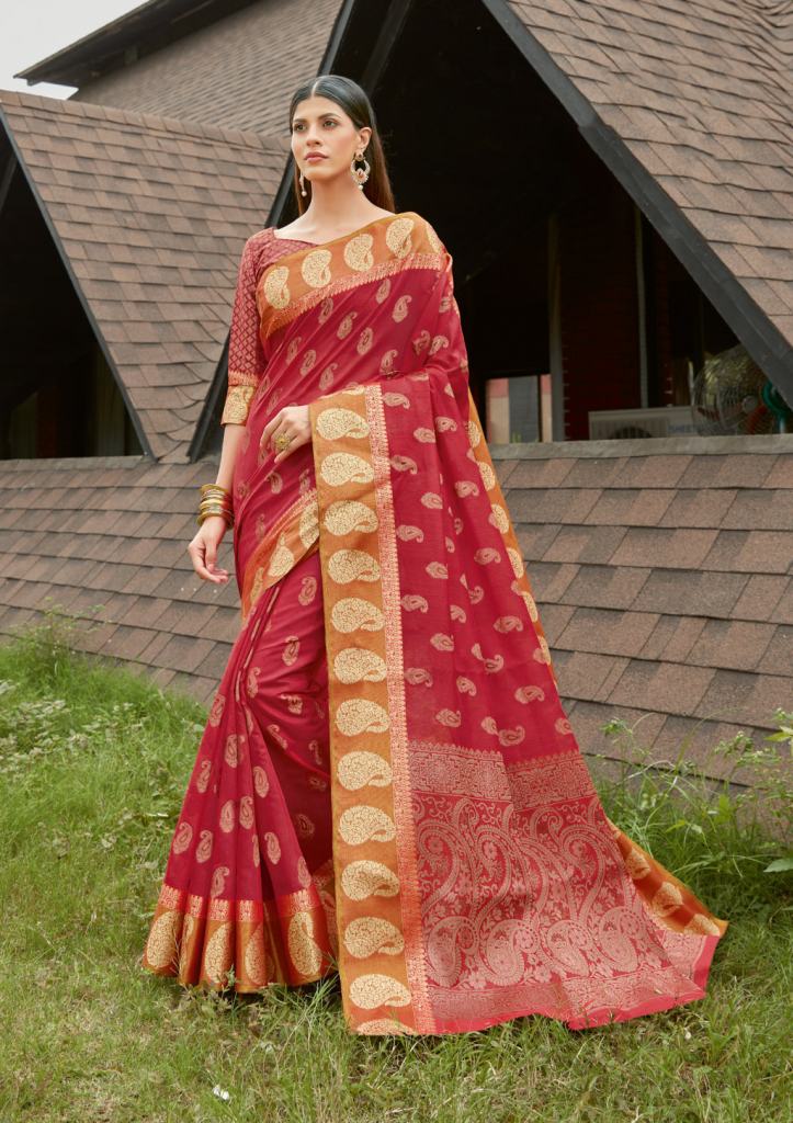 Sangam presents Aradhana Handloom Cotton Festive Wear Sarees Collection