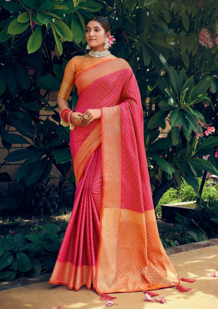  Sangam Presents Navratan Patola Silk Sarees Collection