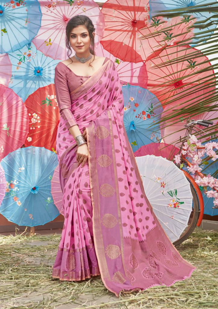 Sangam Sudha Cotton Handloom Saree With Zari Weaving 