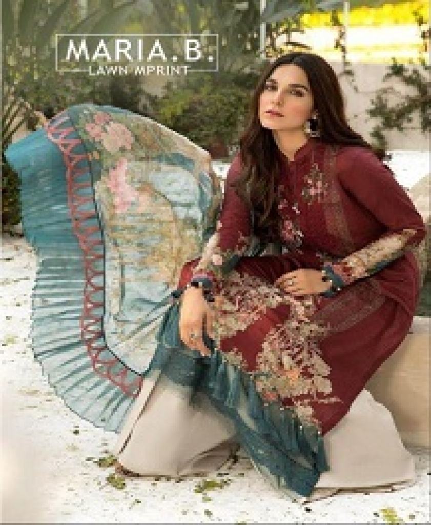 SANIYA MARIA-B COTTON PRINTED & EMBROIDERED