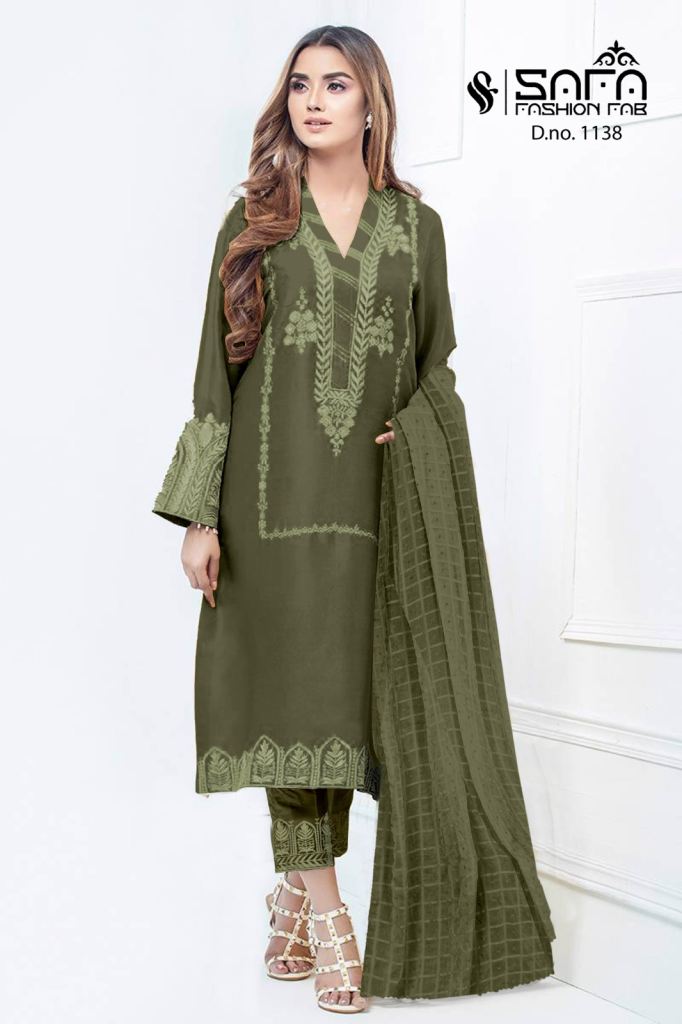 Safa Fashion 1138 Readymade Embroidered Pakistani Suits