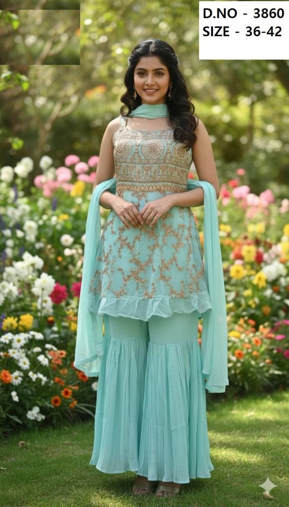 Saiyaara Sharara Set 3860 Designer Salwar Kameez