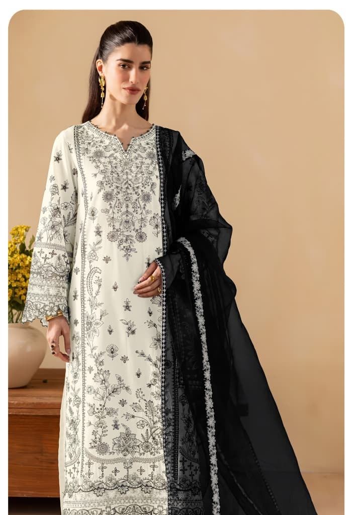 Sajida Alya Embroidered Work Pakistani Salwar Kameez