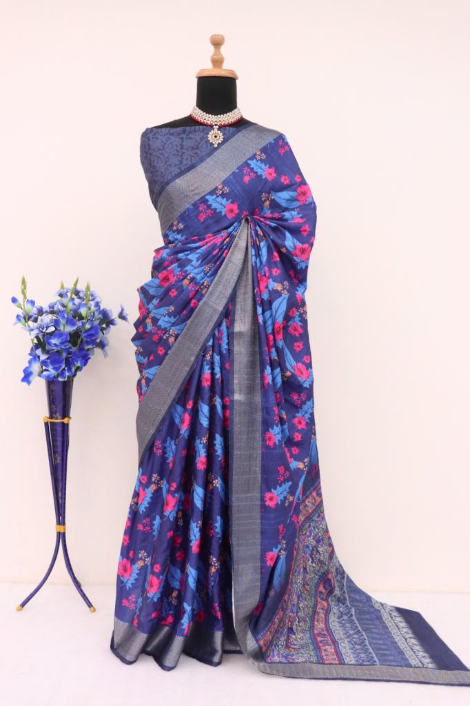 Samhitha Jalpa Sarees Lichi Jacquard Silk Saree 