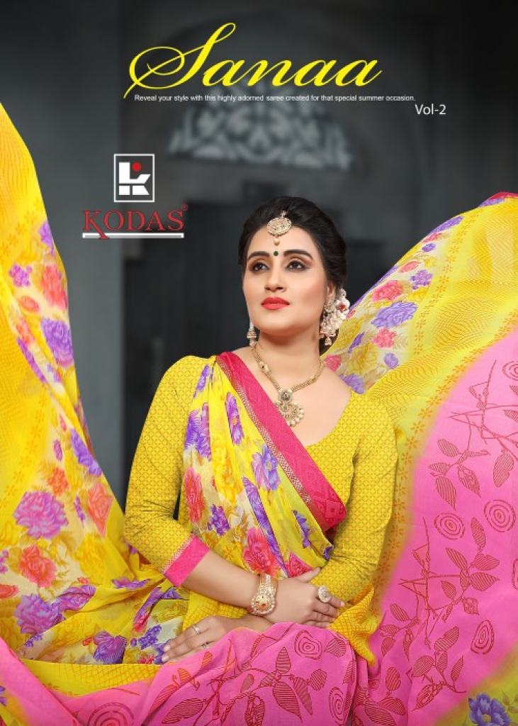 Sanaa 2 Kodas Group Printed Saree set