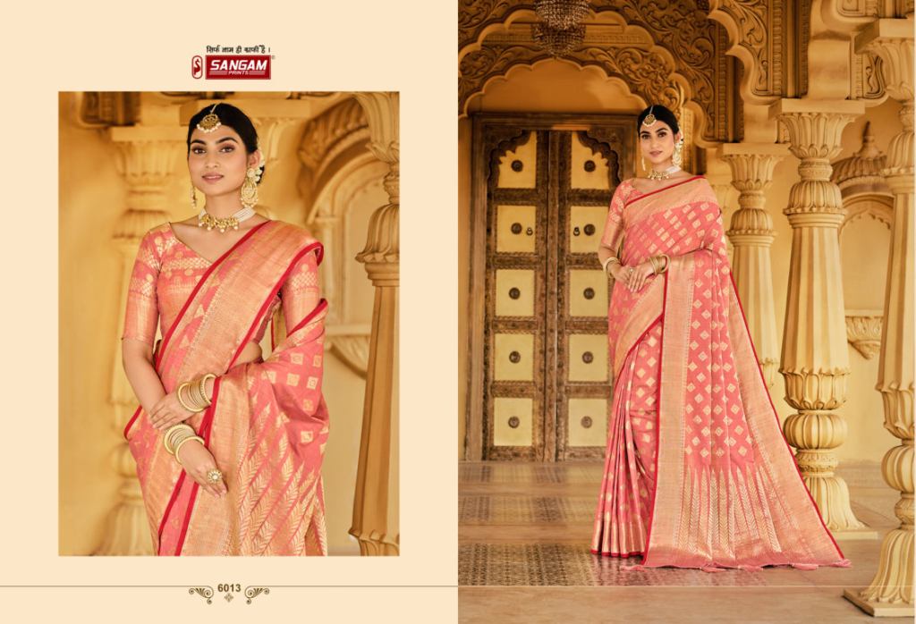 sangam prints nykaa silk 6009-60174 series function special designer saree