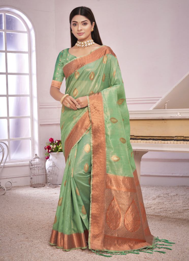 Sangam Padmini Organza  Rich Pallu Sarees Collection