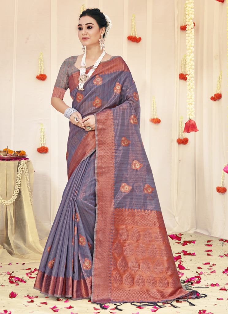 Sangam Padmini vol 3 Organza  Rich Pallu Saree Buy Latest Saree Manufacturer