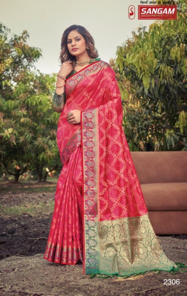 Sangam Prachi Catalog Stylish Ethnic Wear Banarasi Silk Sarees 