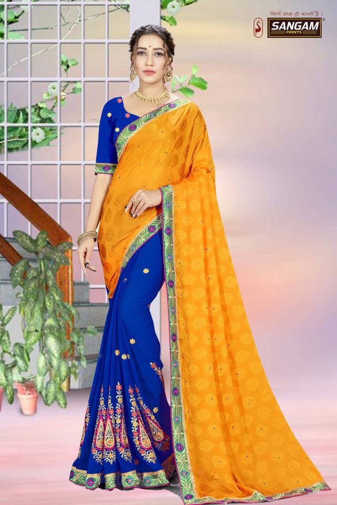 Sangam Presents Kiara Georgette Sarees collection 