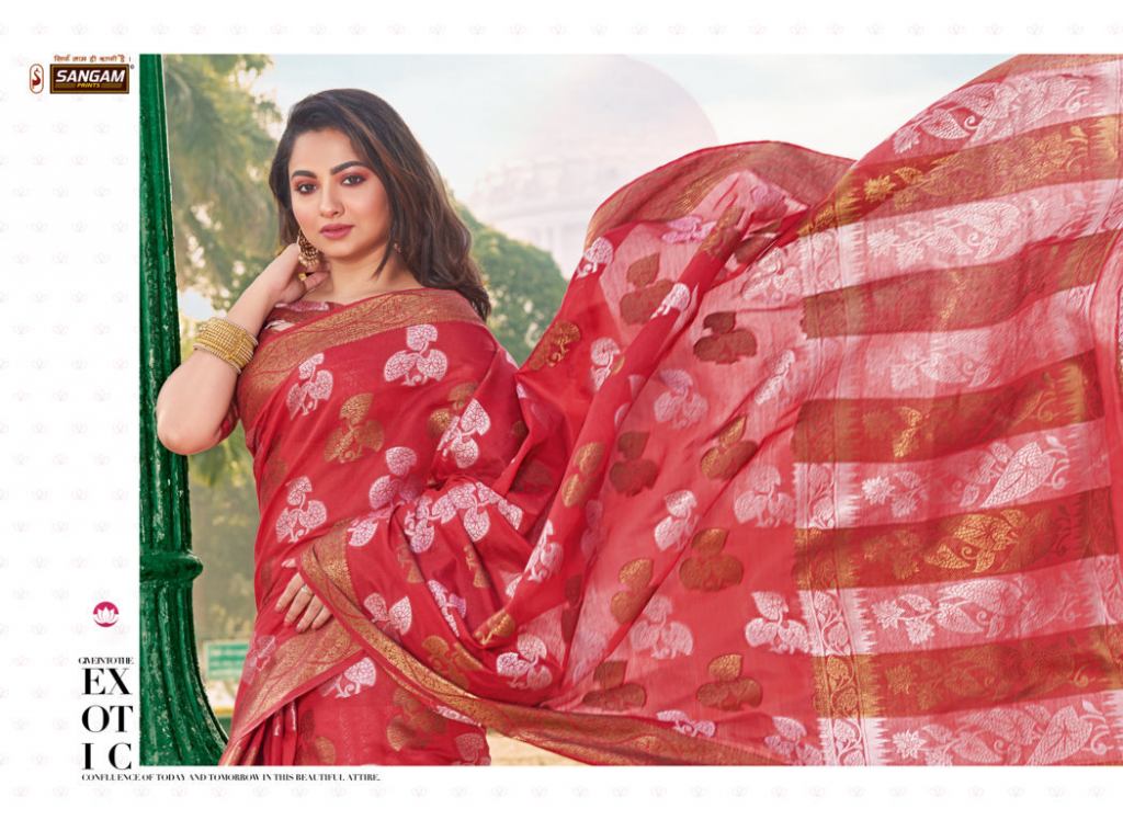 Buy Pink Linen Embroidery Round Printed Saree With Blouse For Women by  Arcvsh by Pallavi Singh Online at Aza Fashions.