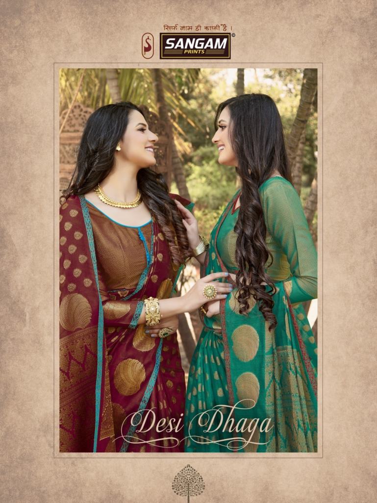 Sangam  presents  Desi Dhaga Designer Sarees Collection