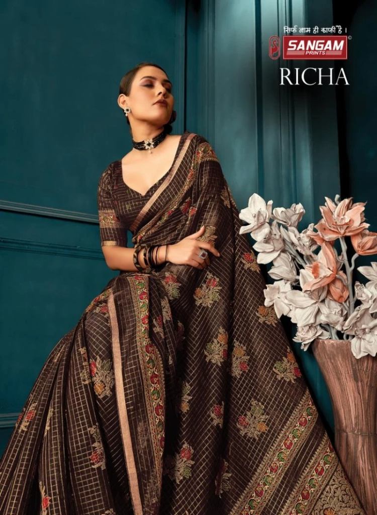 Sangam Richa Designer Cotton Silk Sarees