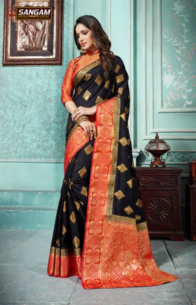 Sangam Presents Rosie Silk   Designer Saree Collection