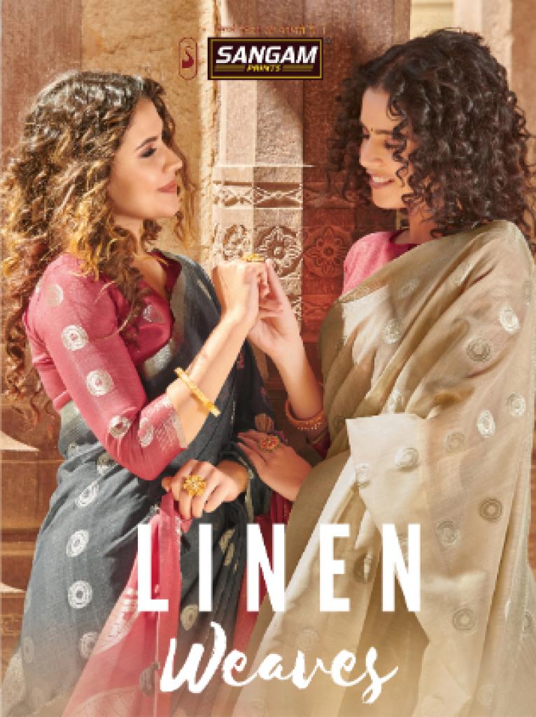 Sangam presents Linen Weaves Designer Sarees Collection