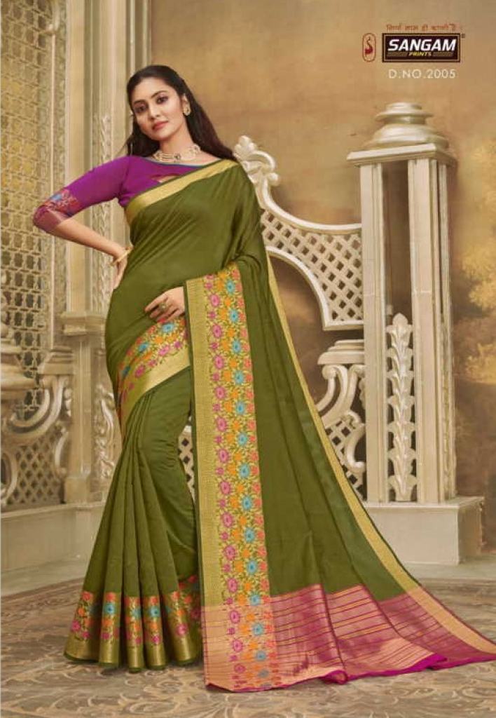 Sangam presents  Mysore Silk Designer Sarees Collection