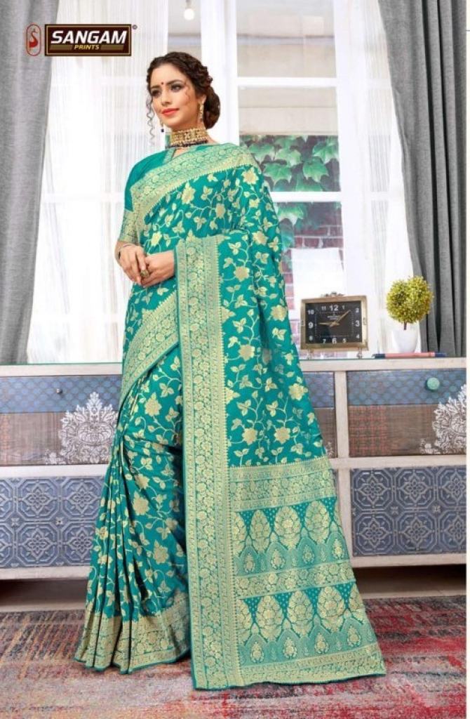 Sangam presents Polki silk Designer Saree Collection