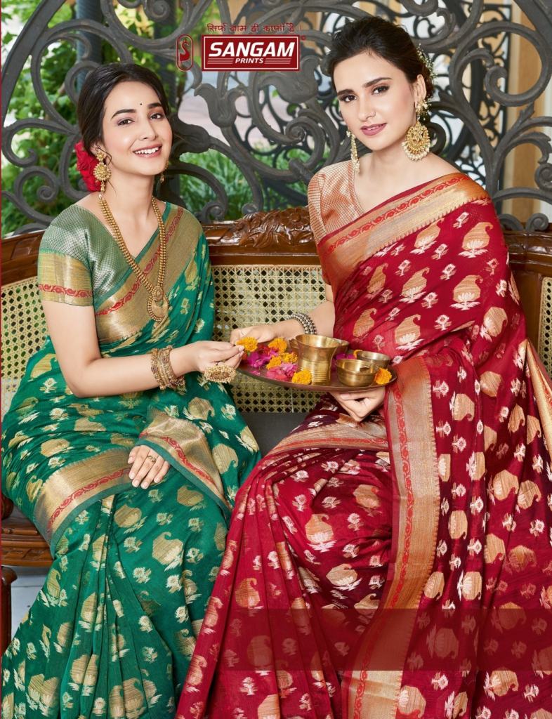 Sangam  presents Vasundhara Festive Wear  Sarees  Collection