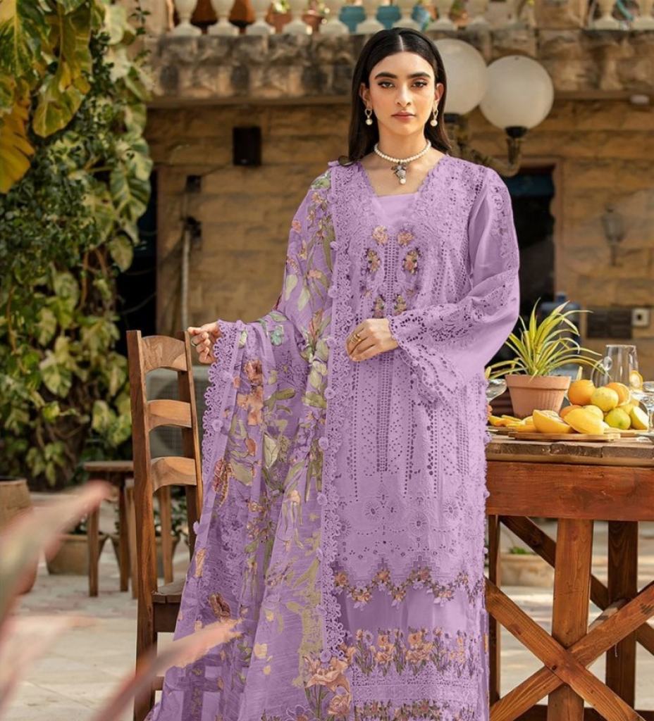 Saniya 7163 H To K Cotton With Heavy Embroidered Salwar Kameez