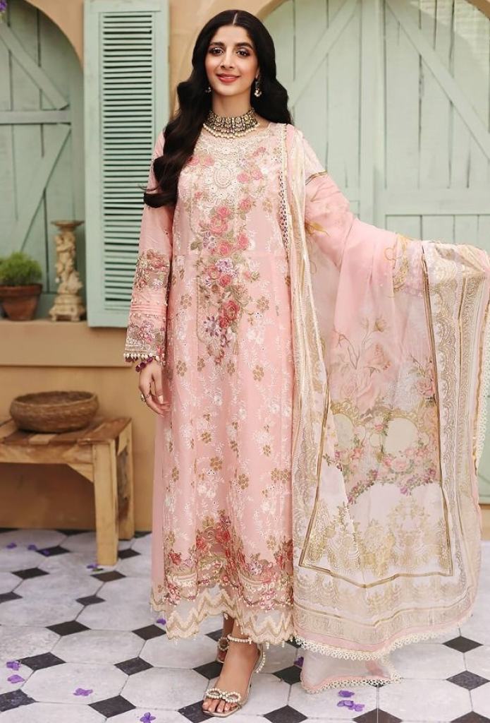 Saniya Elaf Festive Collection 22 cambric cotton Embroidery Pakistani Salwar Suits Collection