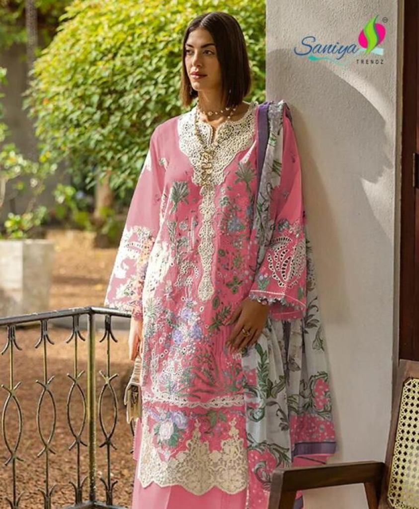 Saniya Esmel Luxury Lawn Vol 2 Embroidered Salwar Kameez