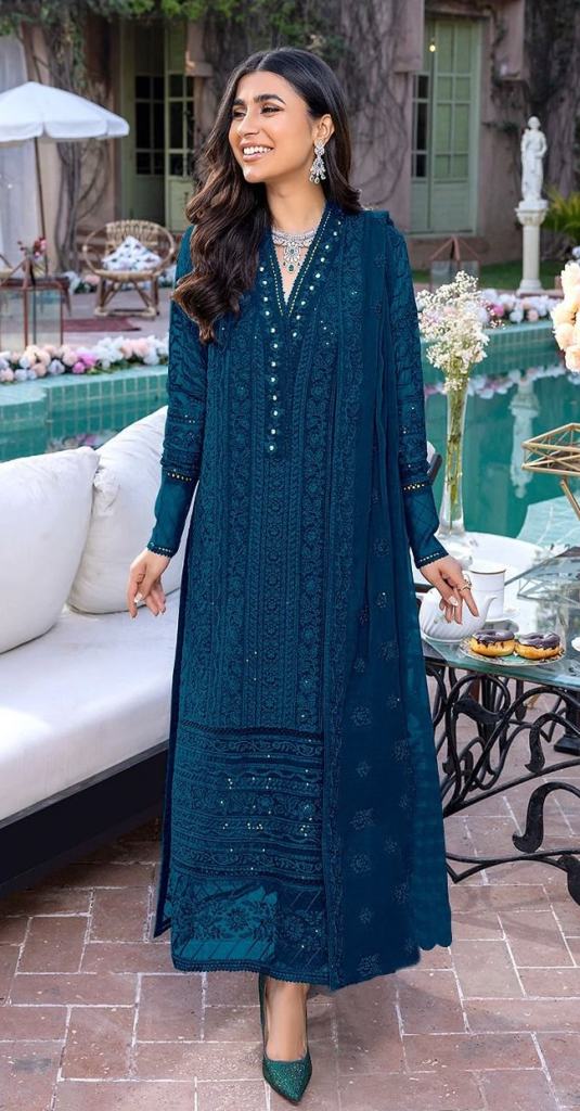 Saniya St 1078 Embroidery Georgette Pakistani Suits