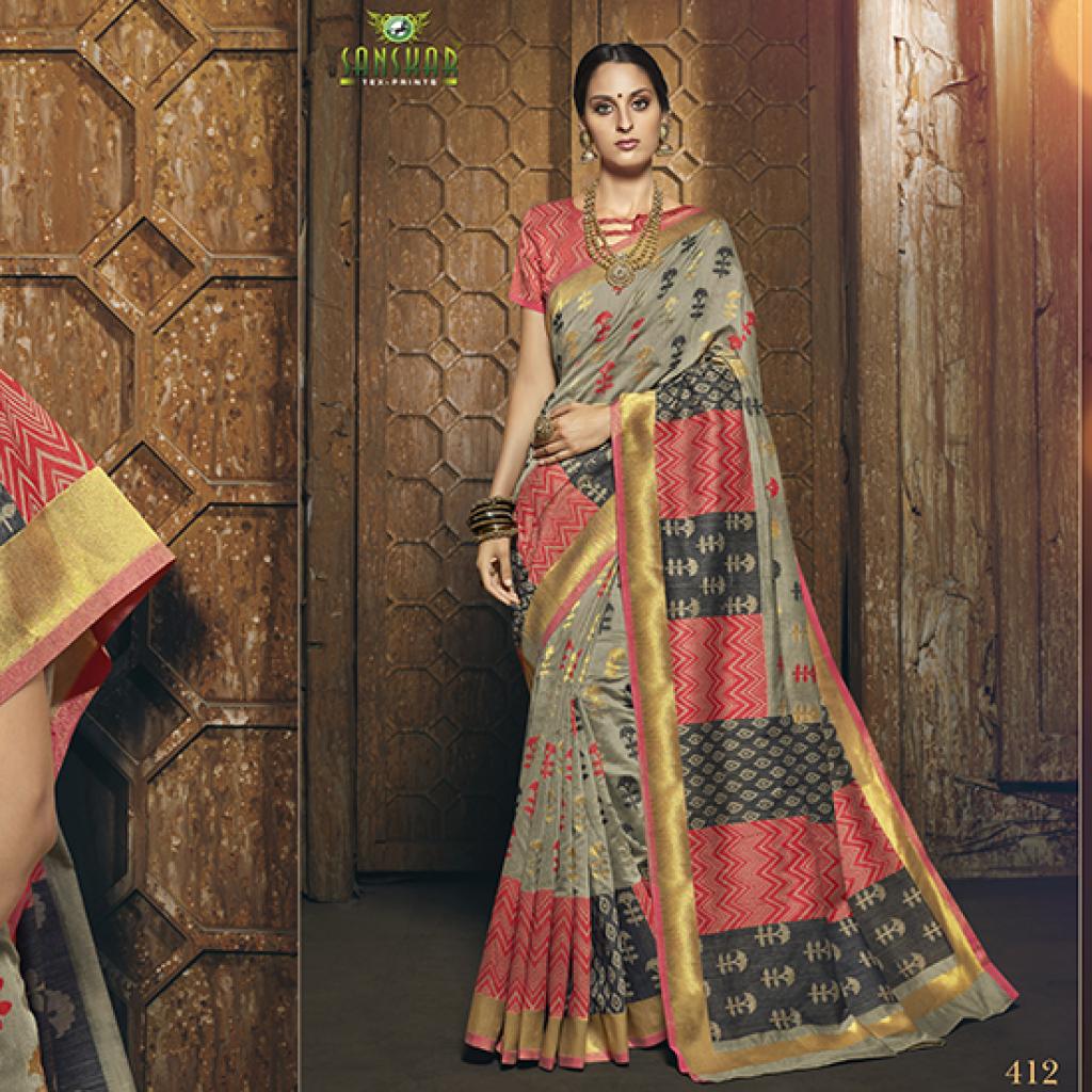 Sanskar Sunri Designer Wear Silk Saree Catalog 