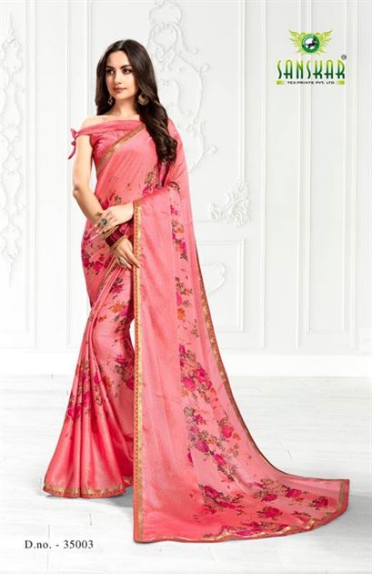 Sanskar by Khyati Printed Silk Sarees catalogue