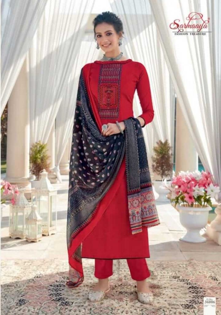 Sarmaaya Inayat Designer Embroidery Festive Wear Buy Ladies Cotton Dress Materials