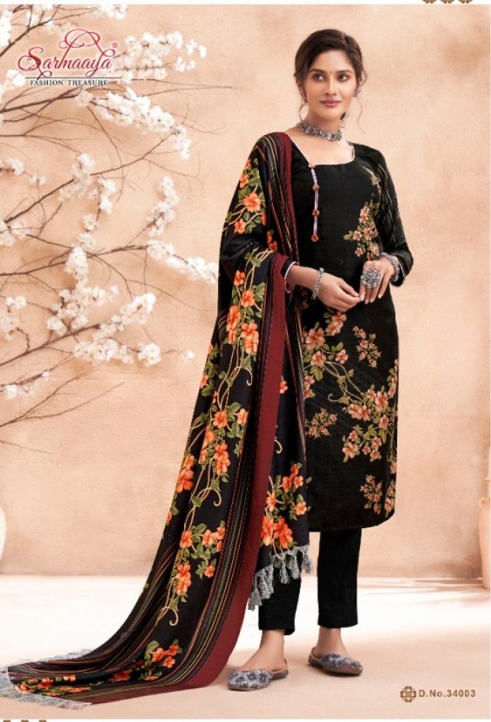 Sarmaaya Shalimar Pashmina Shawl Dress Material Collection 