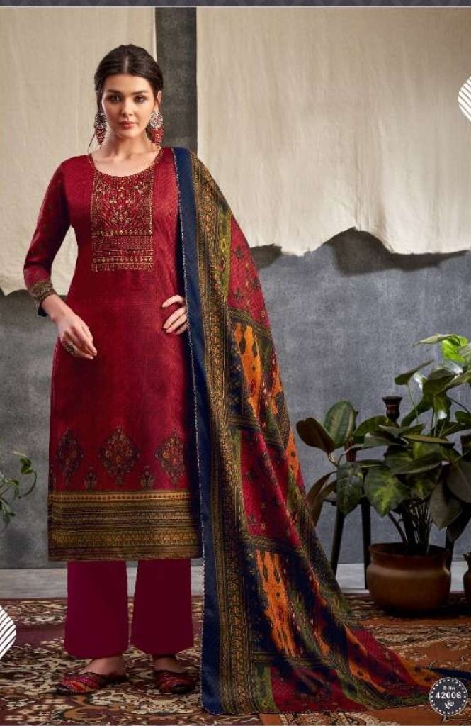 Sarmaaya Phulkari Digital Style Print Dress Material Catalog 