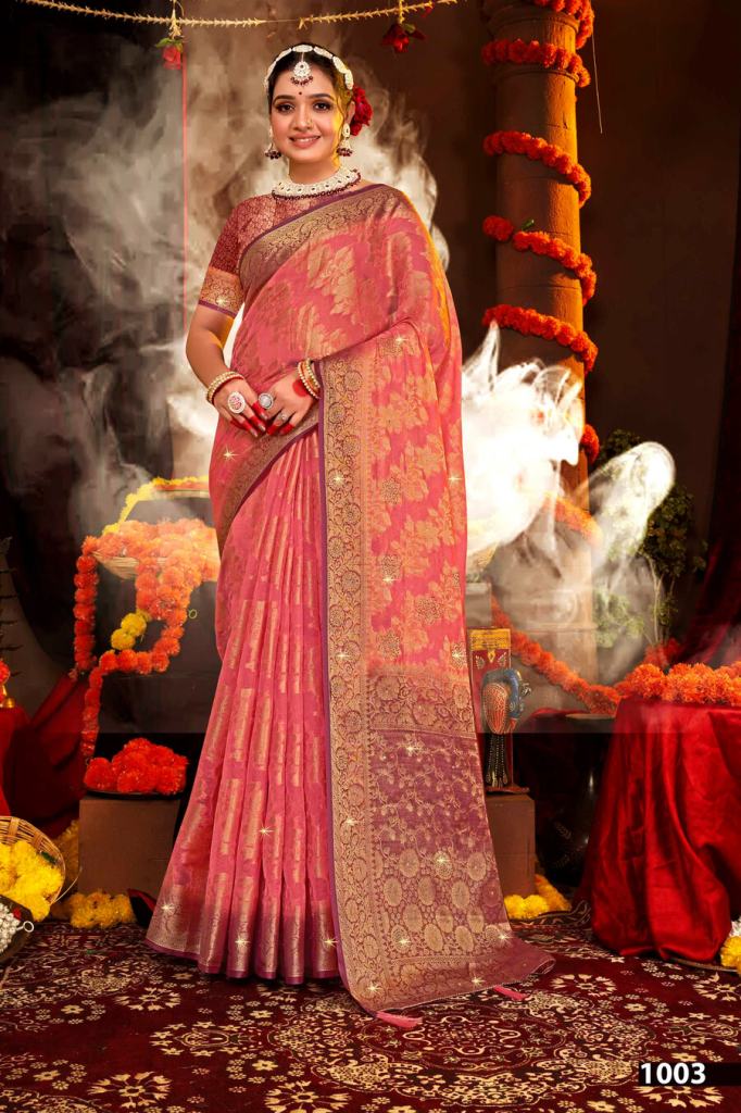Saroj Aanandi Swarovski Vol 1 Saree