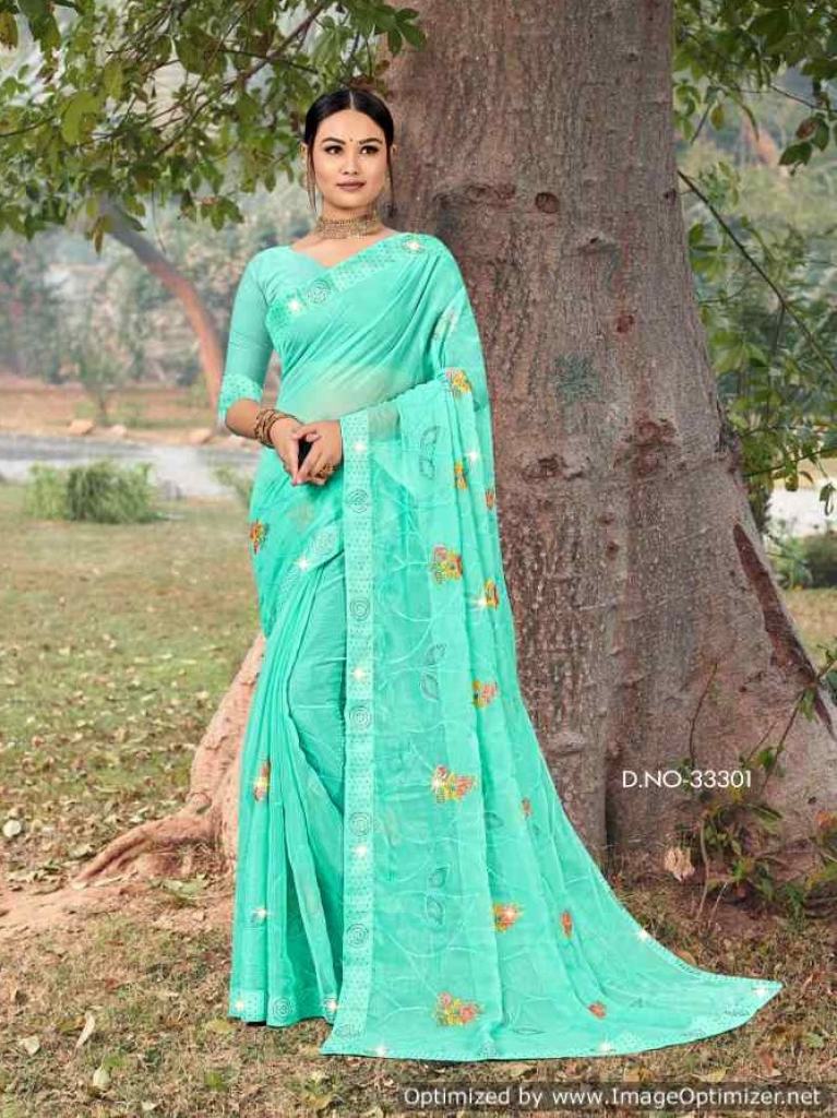 Saroj Advika  vol 4 Fancy Simar Chiffon Saree Collection