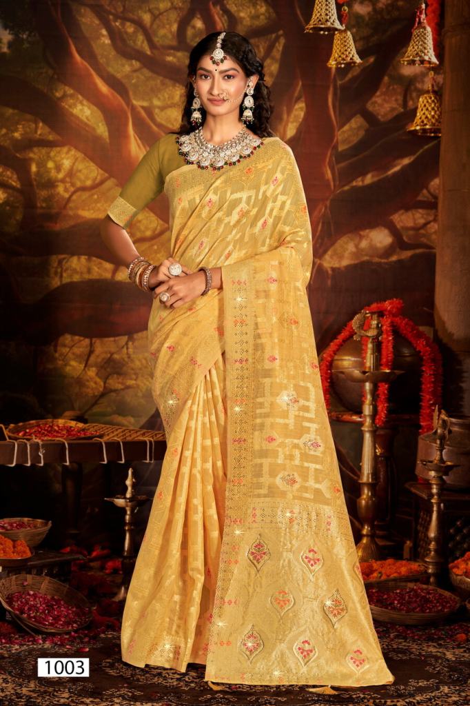 Saroj Almond Linen Saroski Vol 1 Saree