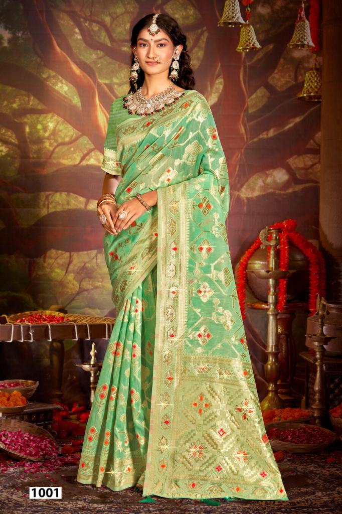 Saroj Almond Linen Saroski Vol 3 Saree