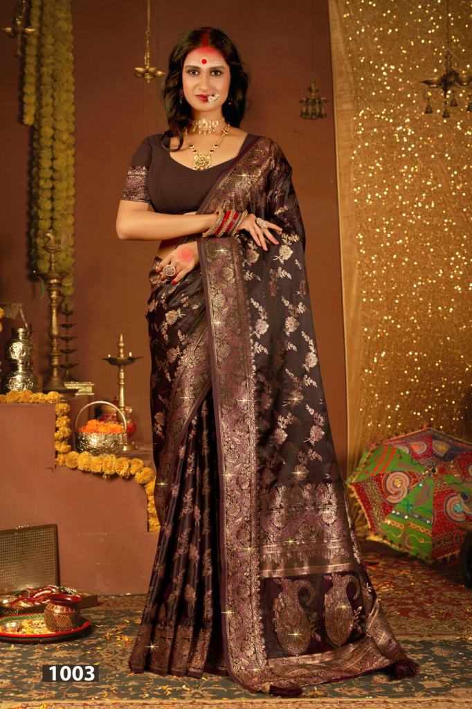Saroj Anshika Satin Saroski Vol 1 Saree