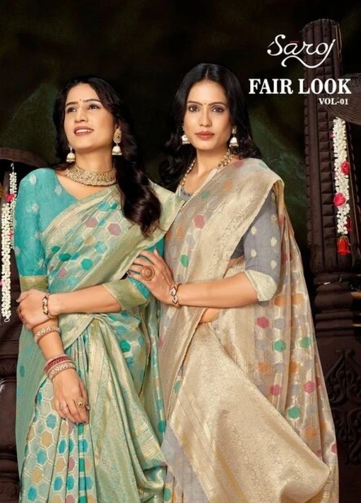 Saroj Fair Look Vol 1 Cotton Silk Saree Wholesalers
