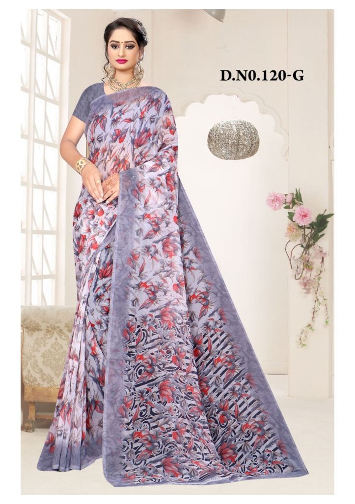 Saroj Floral Combo 1 Casual Wear Georgette Printed Saree Collection