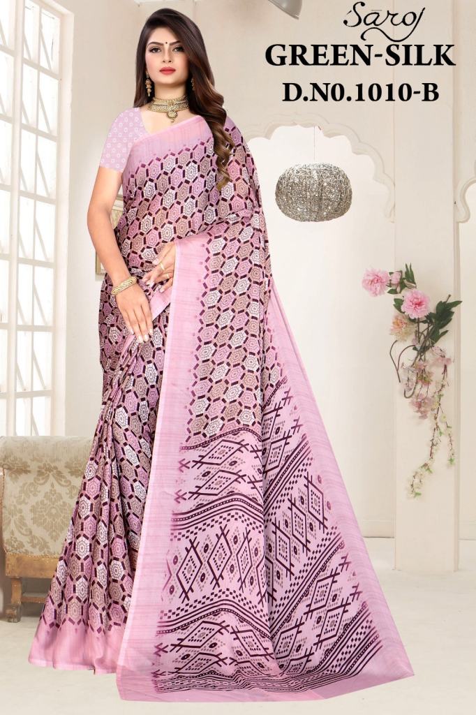 Buy Handmade Flower Print Cotton Saree Online in India - Etsy | Floral print  sarees, Designer saree blouse patterns, Saree look