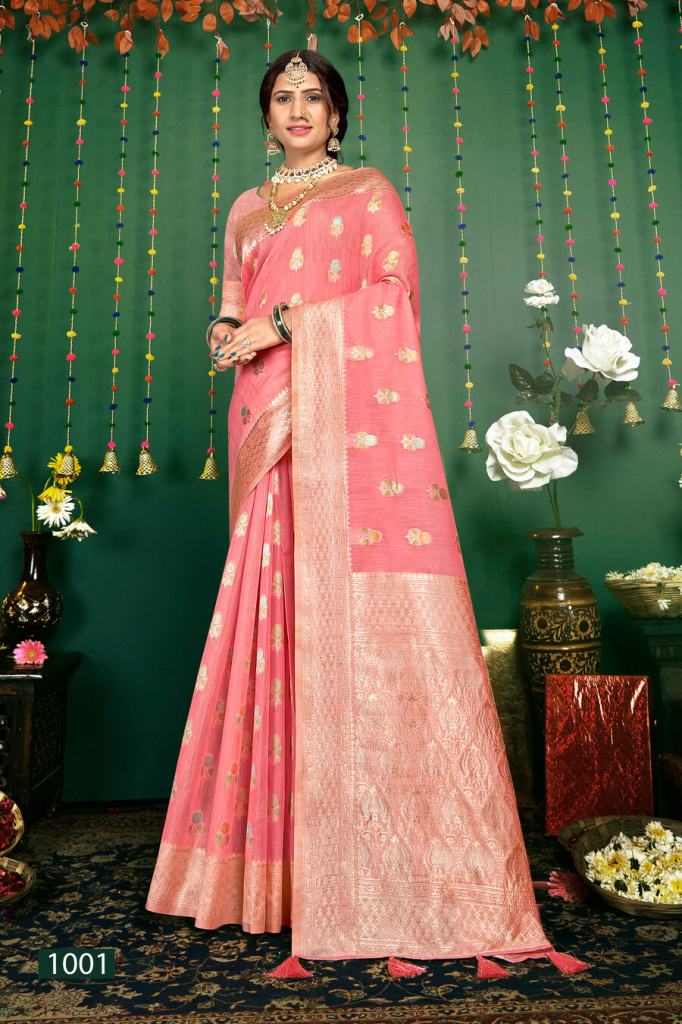 Saroj Hulchal Linen Vol 1 Saree