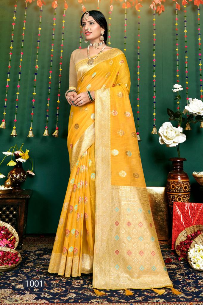 Saroj Hulchal Linen Vol 2 Saree