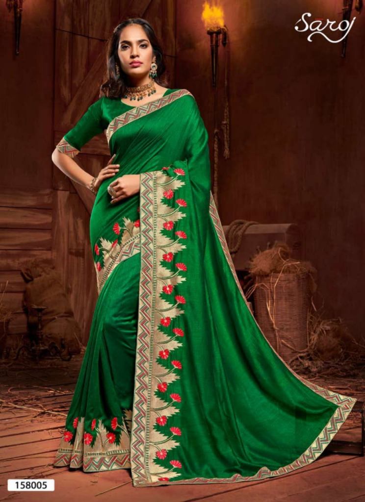 Saroj  presents  Ishika  Festive Wear Sarees Collection