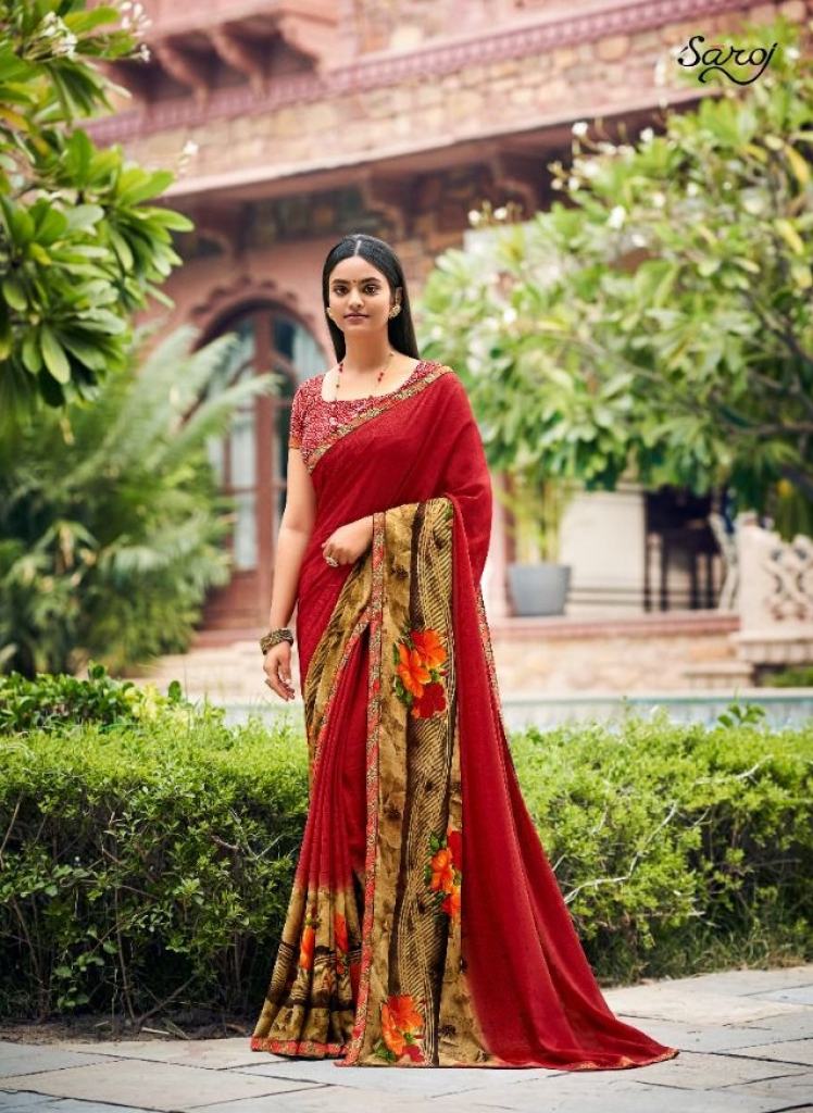 Saroj Jharna Casual Wear Renail Printed Saree Catalog 