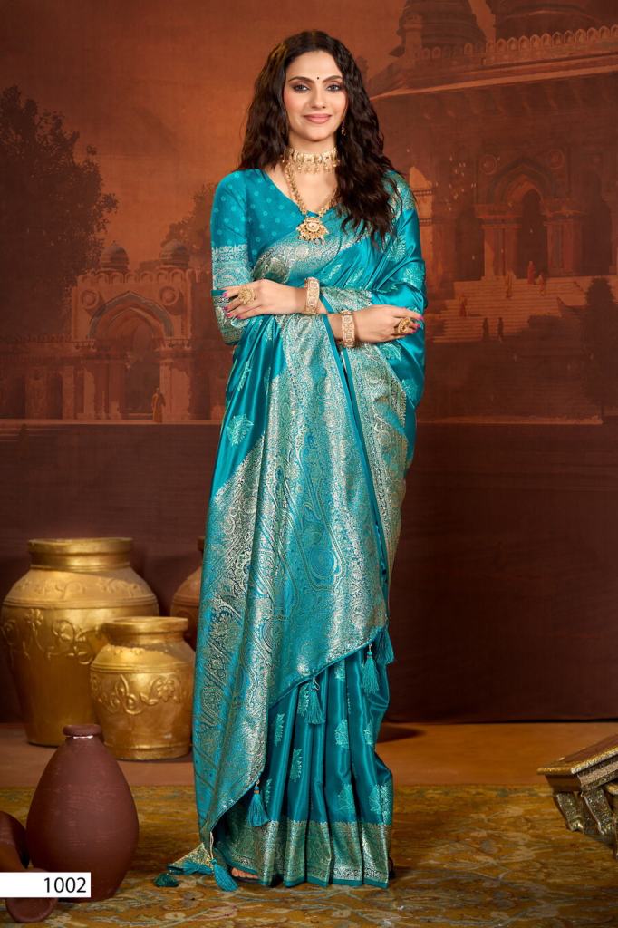 Saroj Jhil Mil Satin Saroski Vol 1 Saree