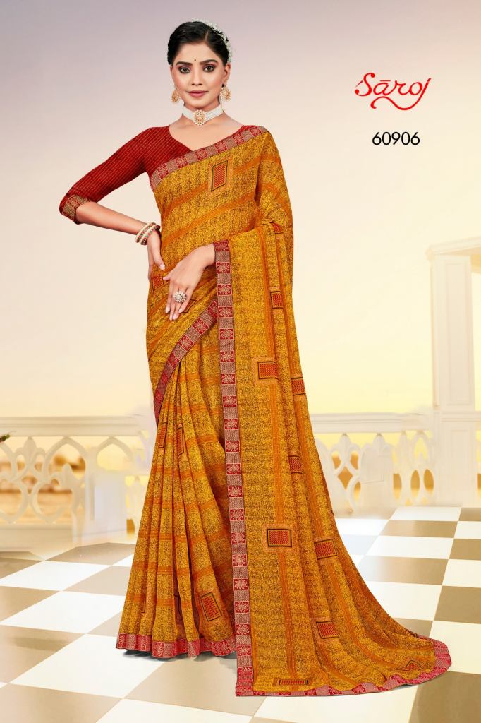 Saroj Lashkara Vol 3 Daily Wear Georgette Chiffon Saree Collection