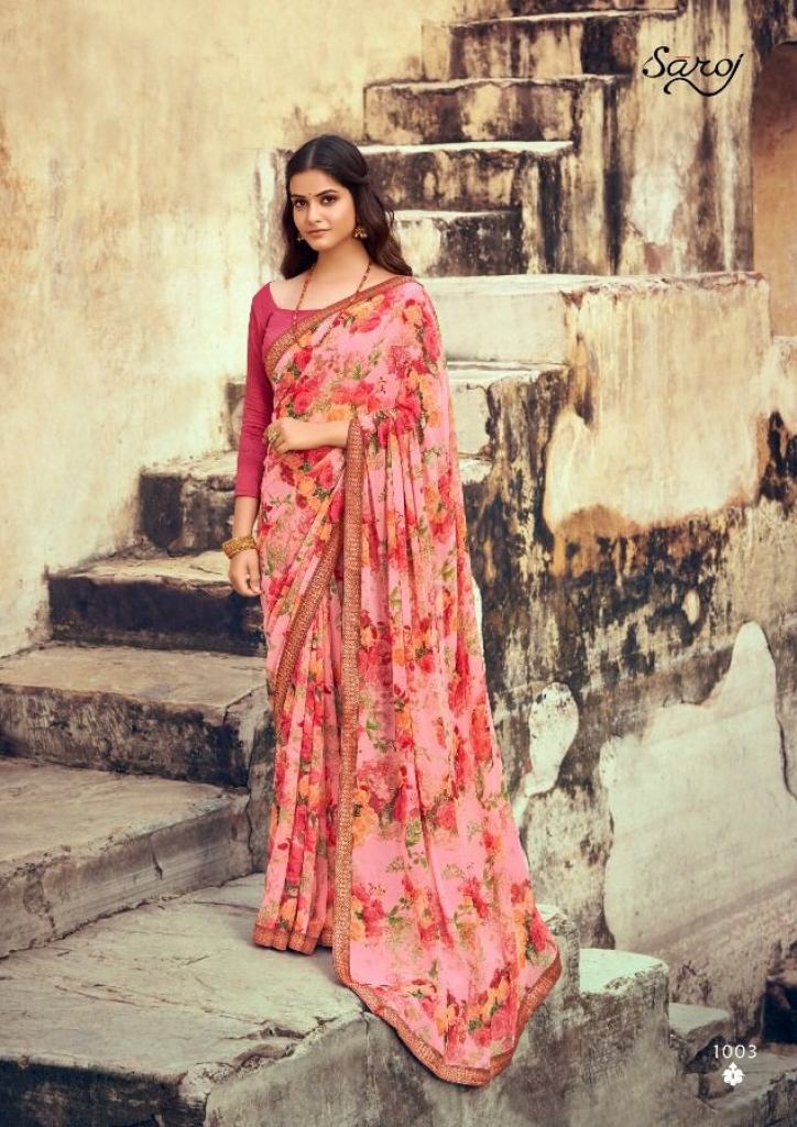 Saroj Lily Casual Wear Georgette Wear Saree Catalog 
