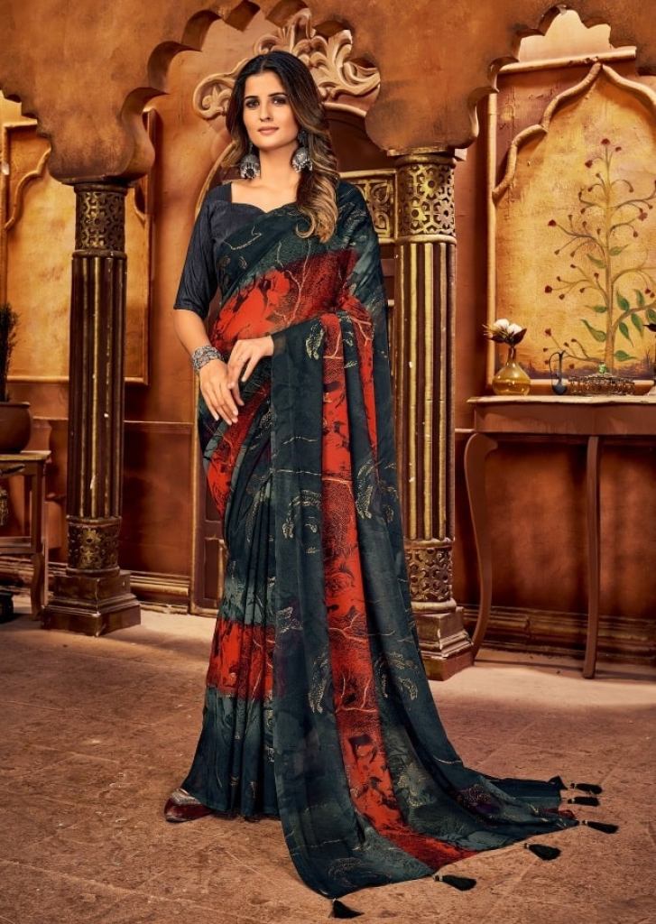 Saroj Magic Fancy Designer Georgette Printed Saree Collection