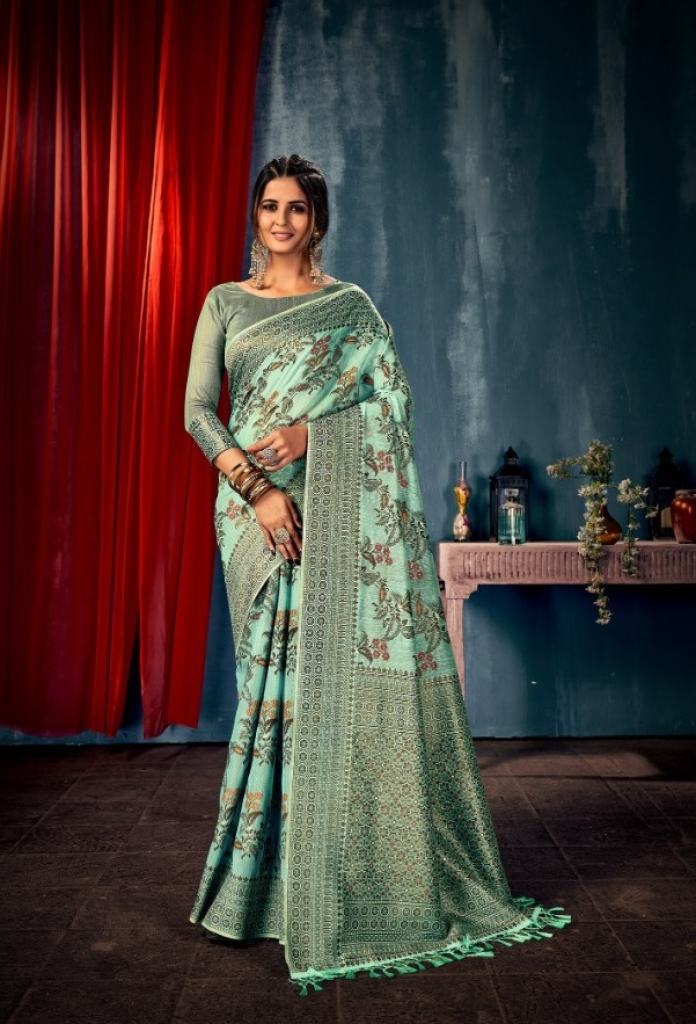 Saroj Maniratna  vol 1 Linen Silk Exclusive Festive Wear Saree collection